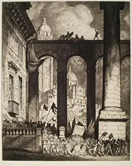 1914 Prints: The Colonnade, 1914. Creator: William Strang