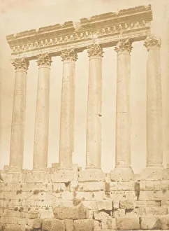 Colonnade du Temple du Soleil, a Baalbek (Heliopolis), September 1850