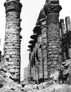Bonfils Collection: Colonnade, hypostyle hall, Egypt, 1878. Artist: Felix Bonfils