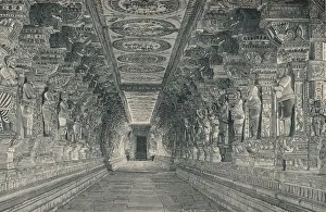 Helmolt Prints: Colonnade in the Interior of the Hindu Temple on the Island of Rameswaram Southern India