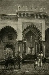 Algiers Prints: Colonnade of the Mosque of Djamaa-El-Kebir, Algiers, 1890. Creator: Unknown