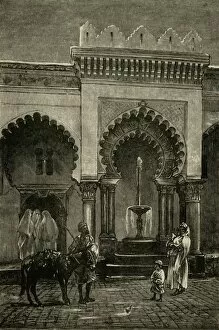 El Djazair Gallery: Colonnade of the Mosque of Djamaa-El-Kebir, Algiers, 1890. Creator: Unknown