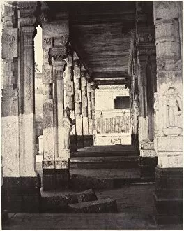 Side Colonnade in the Muroothappa Sarvacar Mundapam, January-March 1858. Creator: Captain Linnaeus Tripe