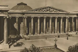 Bloomsbury Prints: Colonnaded Front of the British Museum on the Site of the Old Montague House, c1935