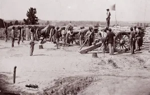 Us Army Gallery: Colored Battery, Petersburg, June, 1864. Creator: Tim O Sullivan