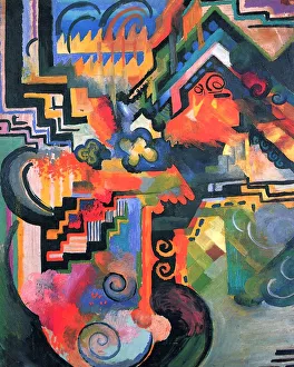 Macke Prints: Colored Composition I (Hommage a Johann Sebastian Bach), 1912