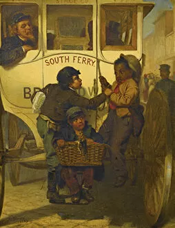 Discrimination Collection: Colored People Not Allowed on This Line, 1863. Artist: Brown, John George (1831-1913)