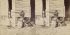 Anthony Collection: Colored Pickets on Duty Near Dutch Gap, 1864. Creator: E. & H. T. Anthony