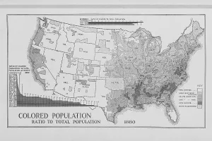 Population Prints: Colored population ratio to total population 1880, 1897. Creator: Unknown