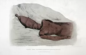 Agostino Aglio Gallery: Colossal head Discovered in the Ruins of Carnak by G Belzoni, 1820. Artist: Agostino Aglio
