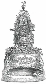 Enormous Prints: Colossal Prize Bride-Cake Exhibited at the Albany State Fair, 1850. Creator: Unknown