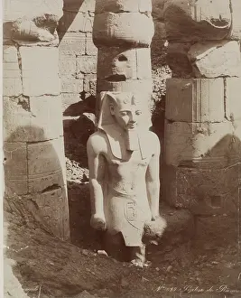 Granite Prints: Colossal Statue of Ramesses II in the First Court of the Temple at Luxor