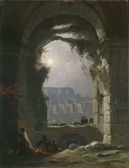 Carus Gallery: The Colosseum In the Night, Early 1830s. Artist: Carus, Carl Gustav (1789-1869)