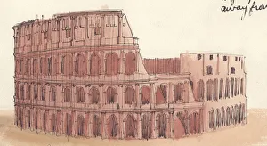 Wash Prints: The Colosseum, Rome, Italy, 1951. Creator: Shirley Markham