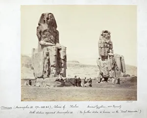 Colossal Prints: The Colossi of Memnon, Thebes, Egypt, 1862. Artist: Francis Bedford
