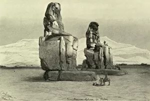 Colossus Gallery: Colossi of Memnon at Thebes, Egypt, 1898. Creator: Christian Wilhelm Allers