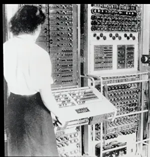 Buckinghamshire Prints: Colossus codebreaking computer in operation, World War II, 1943. Creator: Unknown