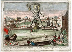 Rhodes Prints: The Colossus of Rhodes, 1760. Artist: Anonymous