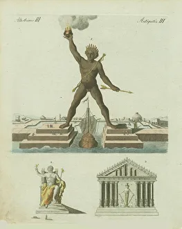 Fischer Von Erlach Prints: The Colossus of Rhodes. The Olympian Jupiter