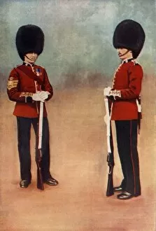 Bearskin Collection: Colour-Sergeant and Private, the Scots Guards, 1900. Creator: Gregory & Co