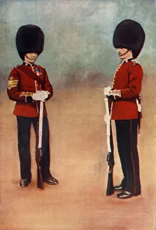 Private Prints: Colour-Sergeant and Private, the Scots Guards, 1900. Creator: Gregory & Co