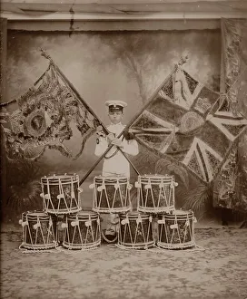 Colours Prints: The Colours of the 1st Royal Munster Fusiliers, Rangoon, Burma, 1913