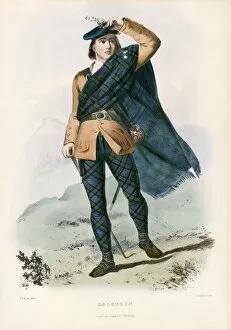 Basket Hilted Sword Gallery: Colquhon, from The Clans of the Scottish Highlands, pub. 1845 (colour lithograph)