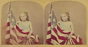 Us Flag Prints: Columbia. 1873. Creator: F. G. Weller