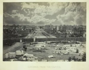 Construction Site Prints: Columbia from the Capitol, 1866. Creator: George N. Barnard
