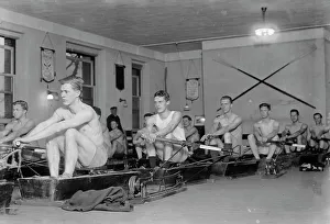 Rower Prints: Columbia Crew Practice 1/19/14, 1914. Creator: Bain News Service