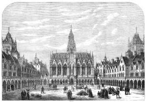 Development Prints: Columbia Market, Bethnal-Green, the quadrangle, 1869. Creator: F. Watkins