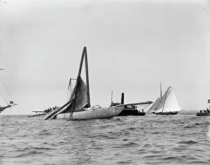 Ng Herreshoff Prints: Columbia, Newport, Aug 2, 1899. Creator: Johns Johnston