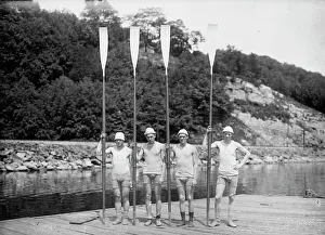 Unity Prints: Columbia Varsity four (1913), 1913. Creator: Bain News Service