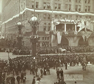 Parade Collection: The Columbian Parade Oct 20th, 1892 Forming of parade on lake front 100,000 people..., 1892