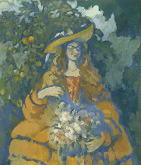 Commedia Dell Arte Gallery: Columbina. Artist: Sapunov, Nikolai Nikolayevich (1880-1912)