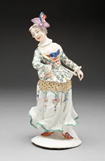 Female Likeness Prints: Columbine, Fürstenberg, c. 1754. Creator: Fürstenberg Porcelain Factory