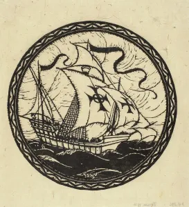 1490s Prints: Columbus Caraval, Santa Maria, 1492