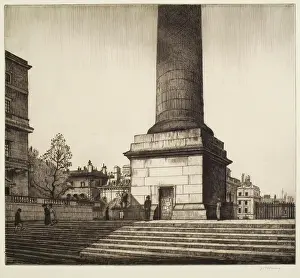 Townscape Prints: The Column, 1912. Creator: William Strang