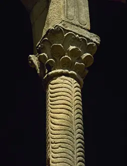 Column, Church of St Mary at Mount Naranco, Oviedo, Spain, 2000. Creator: LTL
