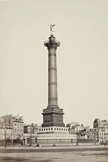 Baldus Prints: Column of July, Paris, between 1860 and 1870. Creator: Edouard Baldus