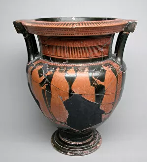Archaic Collection: Column Krater (Mixing Bowl), 460-450 BCE. Creator: Florence Painter