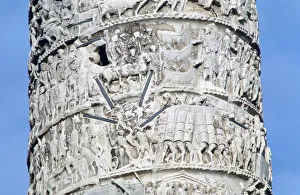 Doric Prints: Column of Marcus Aurelius, (detail), Piazza Colonna, Rome