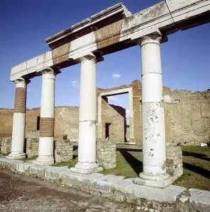 Columns of the Colonnade round the Forum, Pompeii, Italy