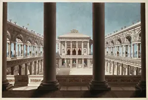 Columns enclosing a courtyard, c1780-1800. Creator: Giorgio Fuentes