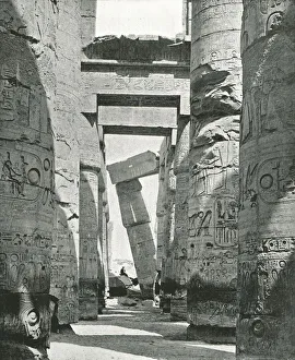 Columns of the Hypostyle Hall, Karnak, Egypt, 1895. Creator: W &s Ltd