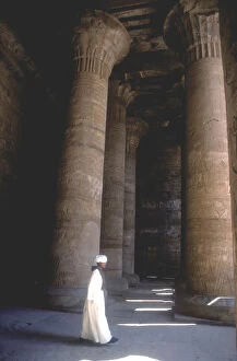 Columns in the Hypostyle Hall, Temple of Horus, Edfu, Egypt, Ptolemaic Period, c251 BC-246 BC
