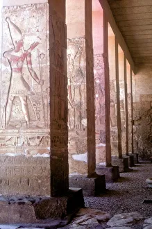 Portico Prints: Columns of portico, Temple of Sethos I, Egyptian, 19th Dynasty, c1304 BC