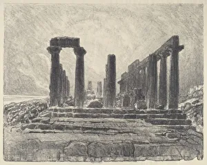 Columns of the Temple of Juno, Girgenti, 1913. Creator: Joseph Pennell Columns of the Temple of Juno, Girgenti, 1913. Creator: Joseph Pennell