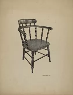 Comb Back Chair, c. 1940. Creator: Claude Marshall
