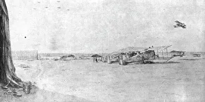 Landing Ground Prints: Combat Aerien; en escadre; depart d'une escadre; trois escadrilles sont deja formees